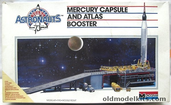 Monogram 1/110 Mercury Capsule and Atlas Booster - Young Astronauts Issue, 5910 plastic model kit